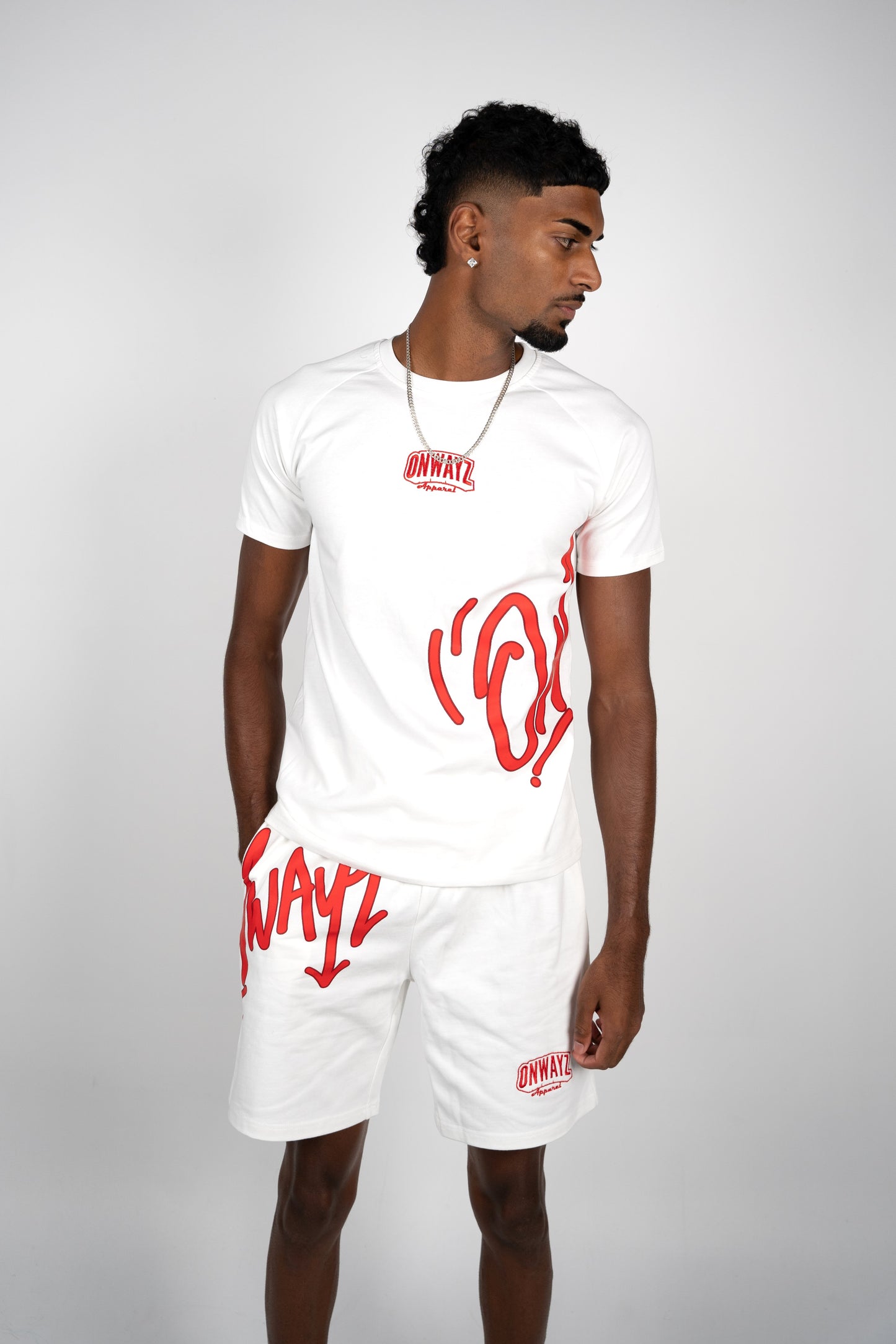 Signature Script T shirt - White Red