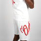 Signature Script Shorts - White Red