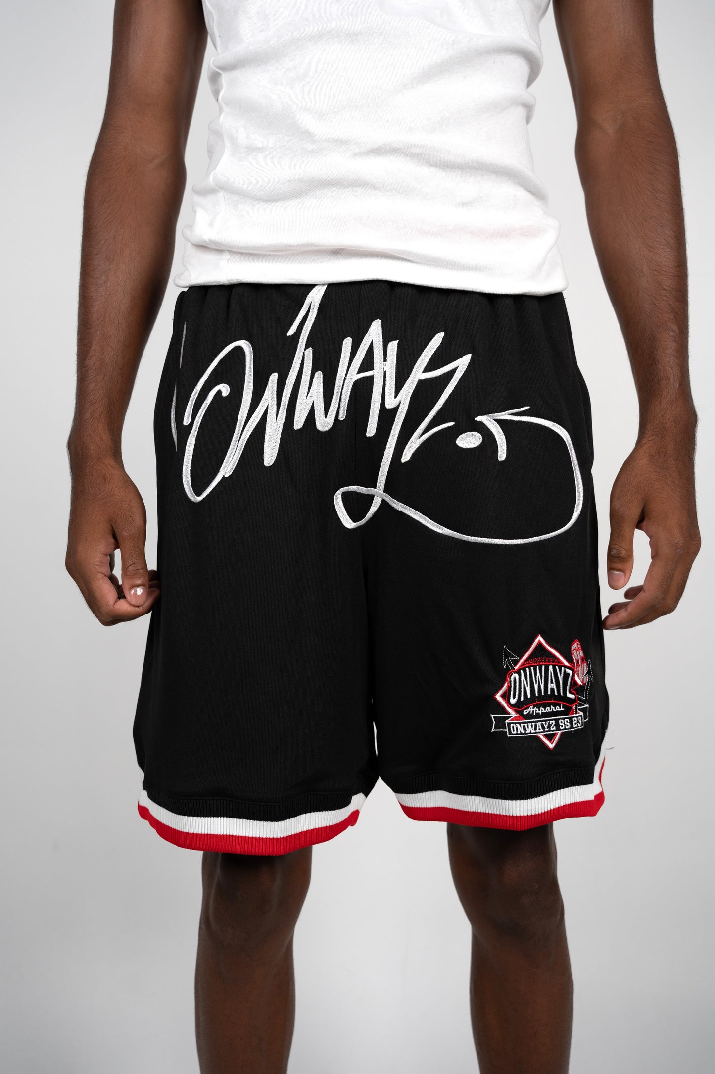 Graffiti Logo Basketball Shorts - Black