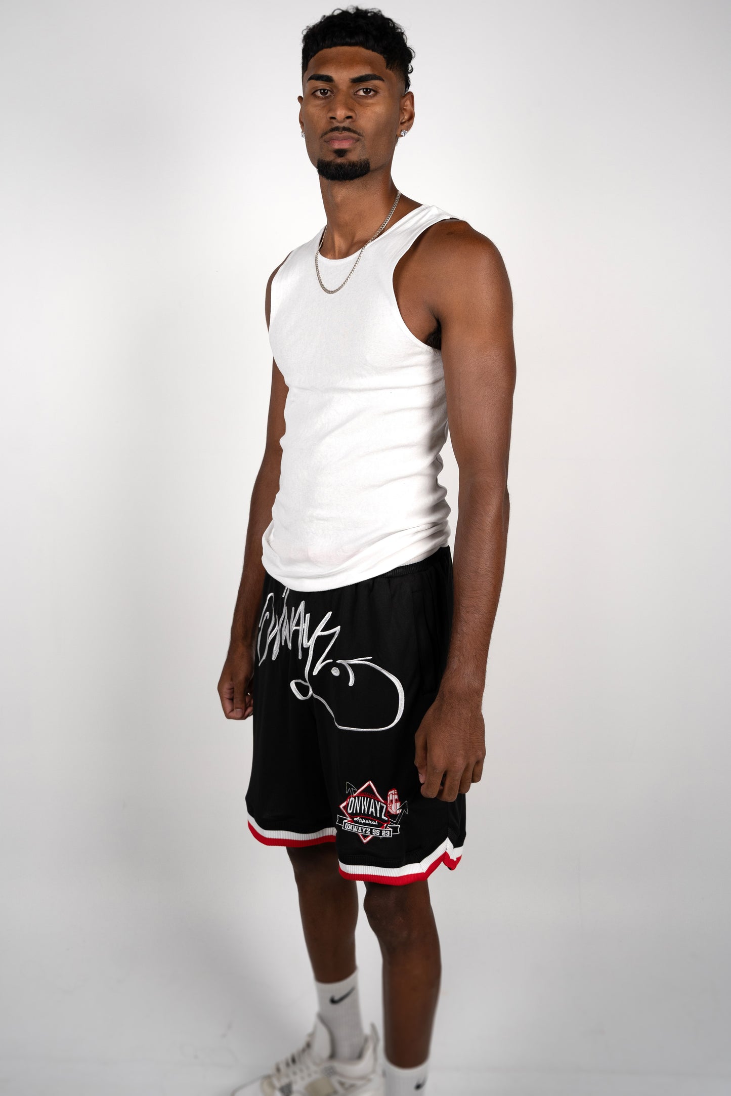 Graffiti Logo Basketball Shorts - Black