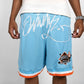 Graffiti Logo Basketball Shorts - Blue