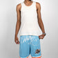 Graffiti Logo Basketball Shorts - Blue