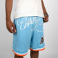 Graffiti Logo Basketball Shorts - Blue