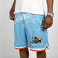 Graffiti Logo Basketball Shorts - Blue