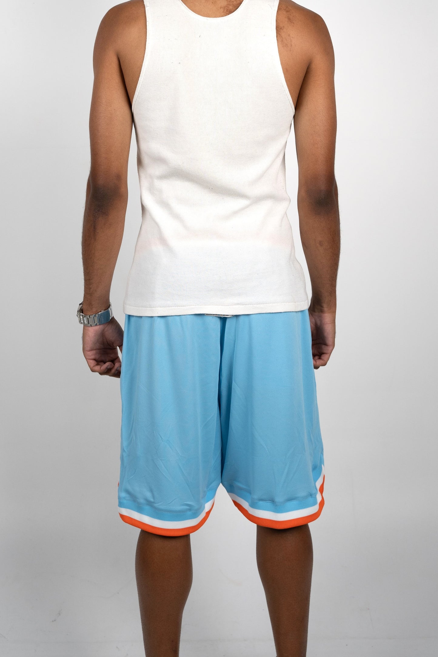 Graffiti Logo Basketball Shorts - Blue