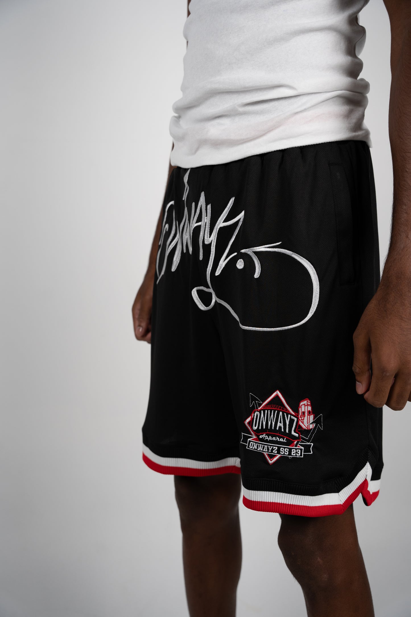 Graffiti Logo Basketball Shorts - Black