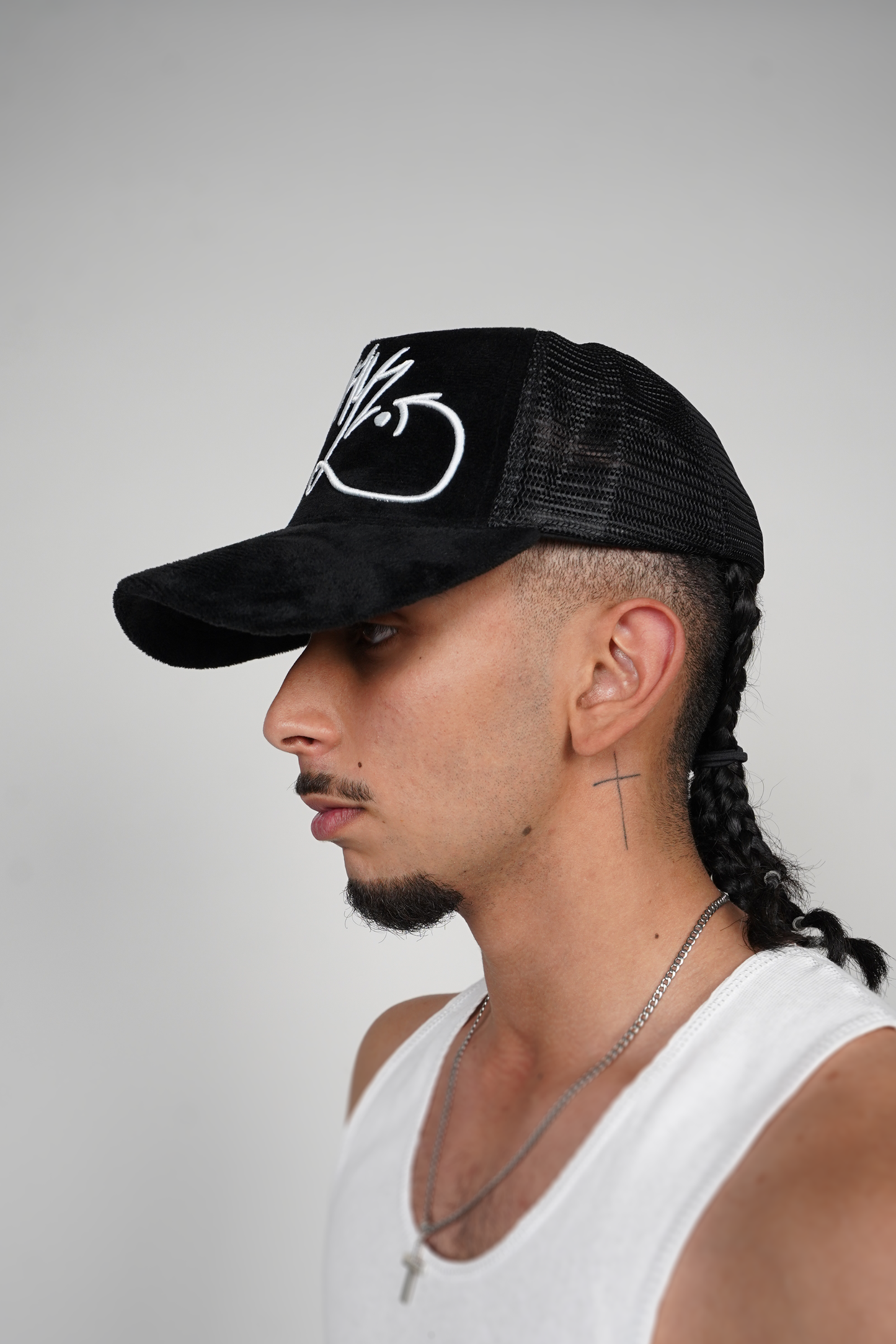 Velvet Trucker Cap - Black