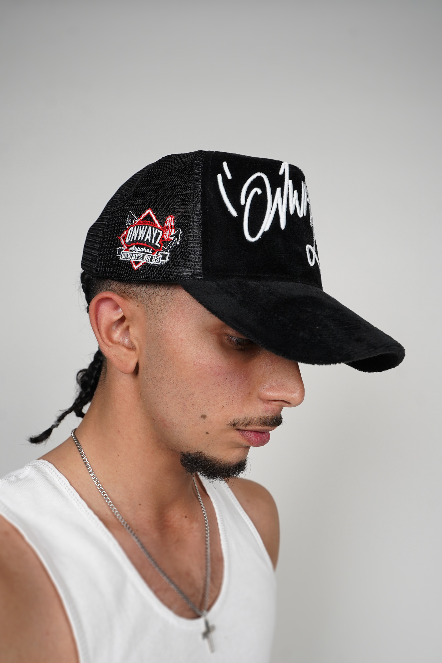 Velvet Trucker Cap - Black