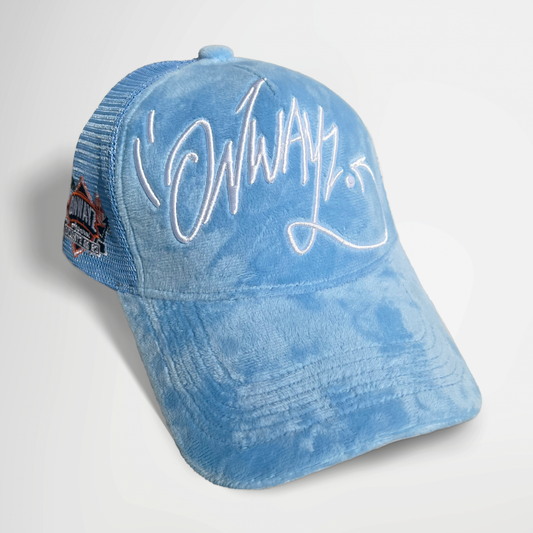 Velvet Trucker Cap- Blue